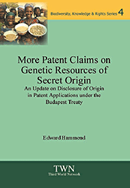 More Patent Claims on Genetic Resources of Secret Origin (No. 4)